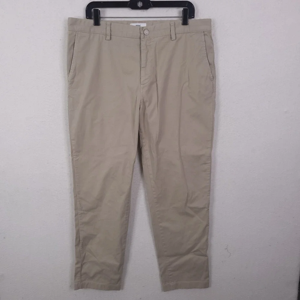 SPOKE Chinos Mens 35x29 Khaki Tan Build B Cotton Stretch Trousers